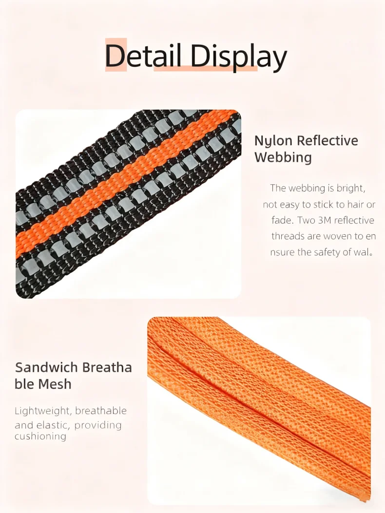 Explosion-Proof Spike Pet Chest Strap Sport Fashion Universal Reflective Easy Wear Gun Shaped Strap Nylon Towing Rope Medium