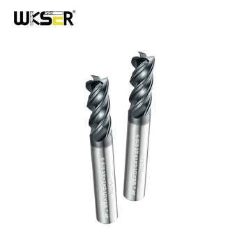 Efficient Chipping Removal Solid Carbide 4 Flute Flat Milling Cutter For Stainless Steel Working