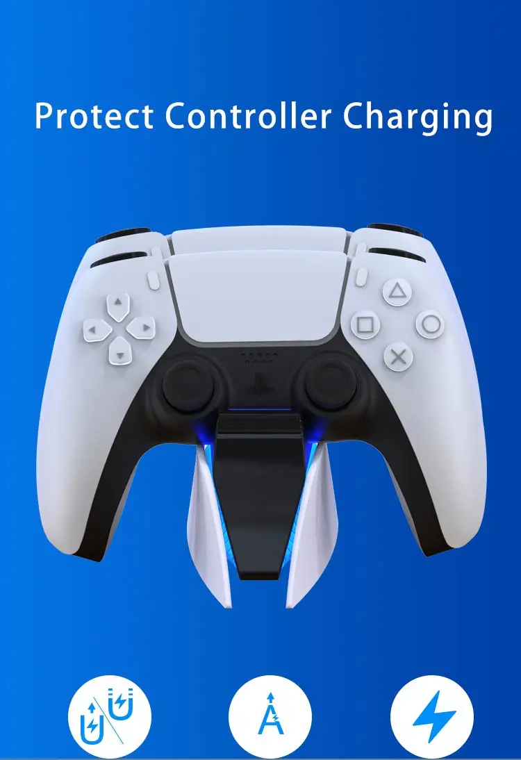 Honcam Upgraded Ps5 Controller Charger Fast Charging Dualsense Charging