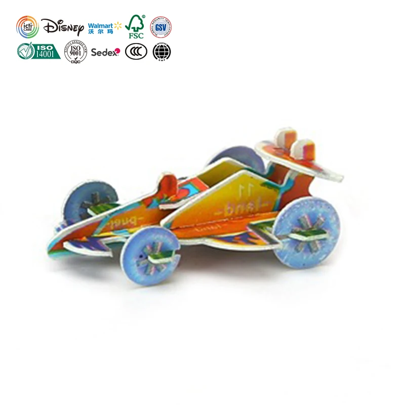 Высокое качество пользовательские дизайн игрушка головоломка мини 3d Diy бумага головоломки автомобиля для детей