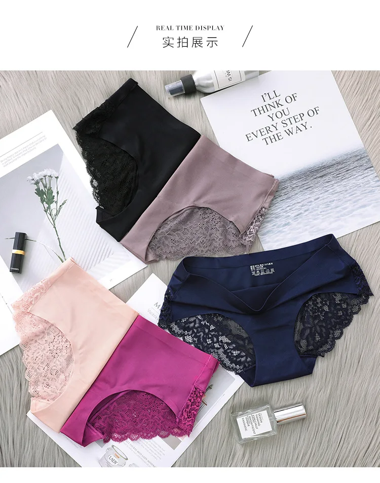 Lace Cotton Thong Lingerie Women Seamless Panties Women's Seamless