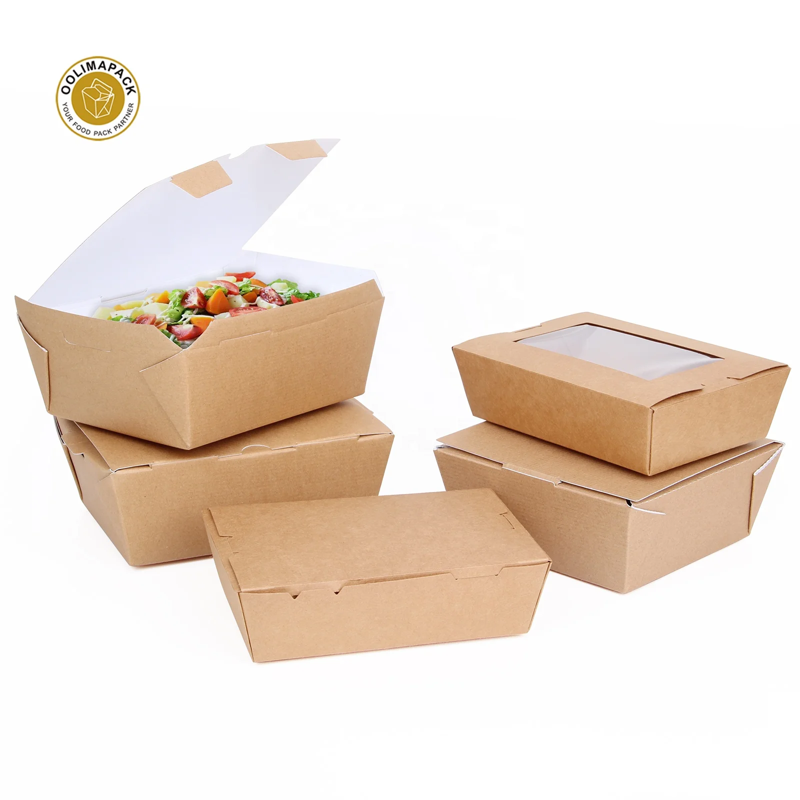 Corrugated take-away meal box