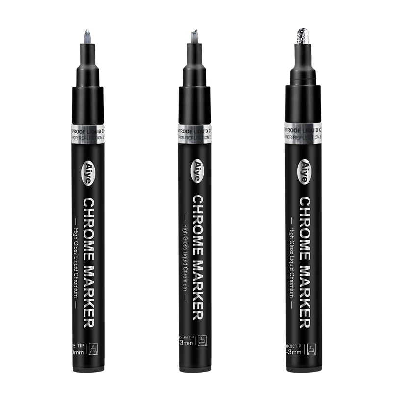 Dropshipping Effective Paint Mirror Chrome-plated Water-proof Uv-proof Silver Art Liquid Mirror Chrome Marker