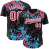 Black Hot Blue Rose Pink