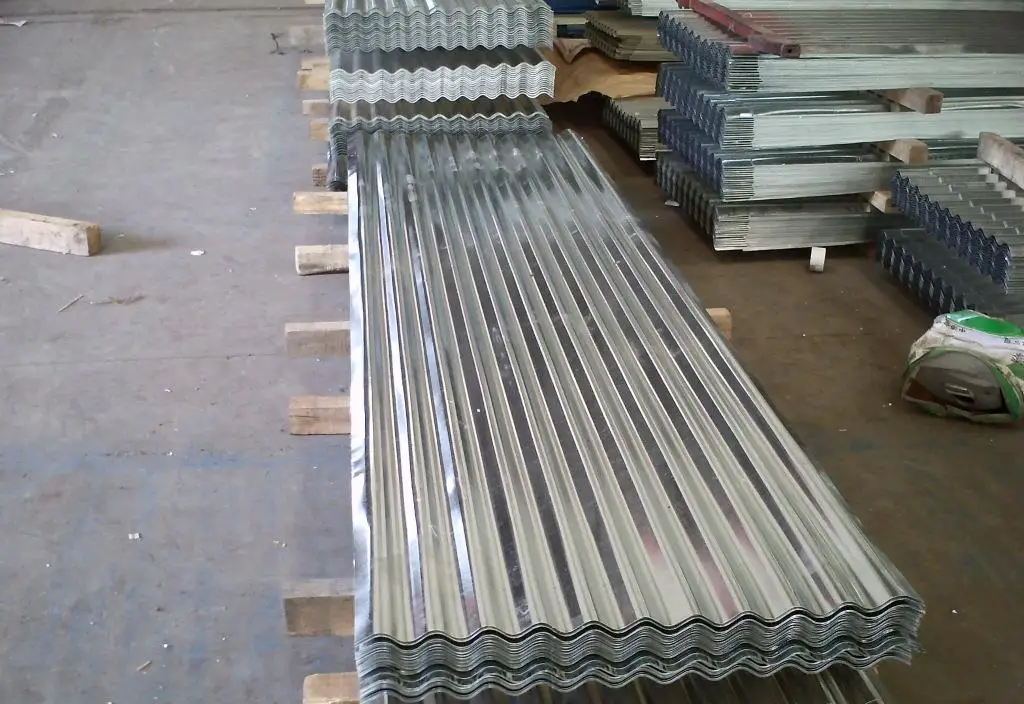 Zinc Roofing Sheets Galvanized 4ft X 16ft 35 Iron Sheets 0.4mm 24 Gauge Corrugated Steel Tiles