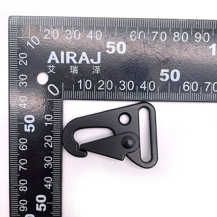 25mm Zinc Alloy Olecranon Clasp Ring Strap Matt Black 1Inch Clip Eagle Beak HK Snap Hook Hk Sling Clips