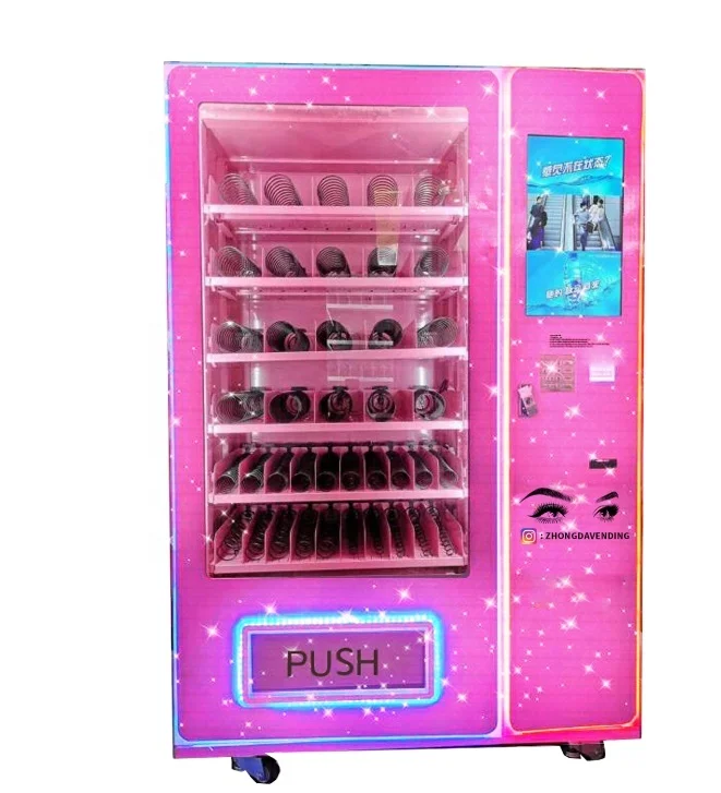 Custom Lashes Hair Beauty Cosmetic Pink Vending Machine