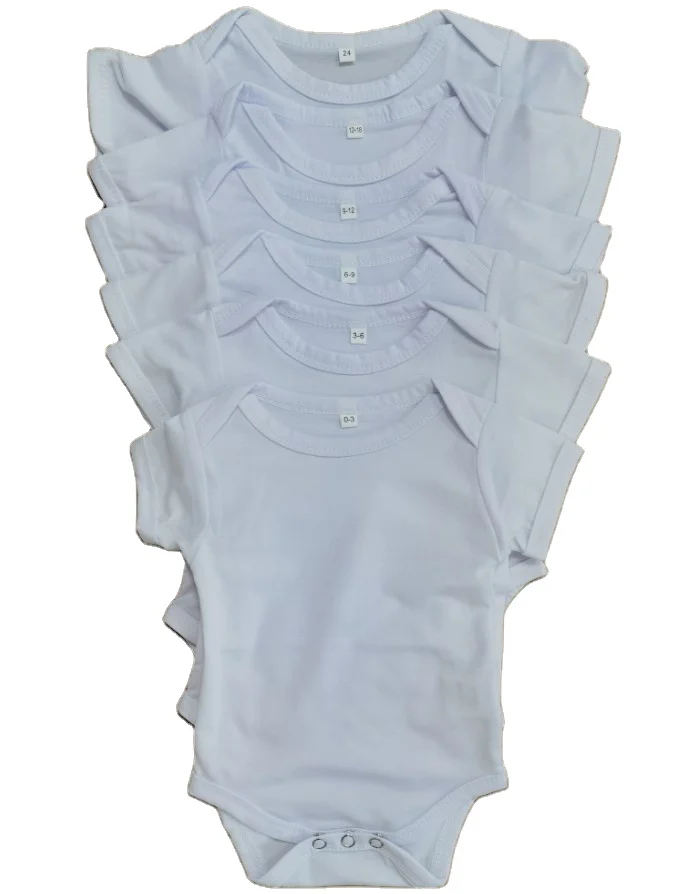 6 sizes baby onesie