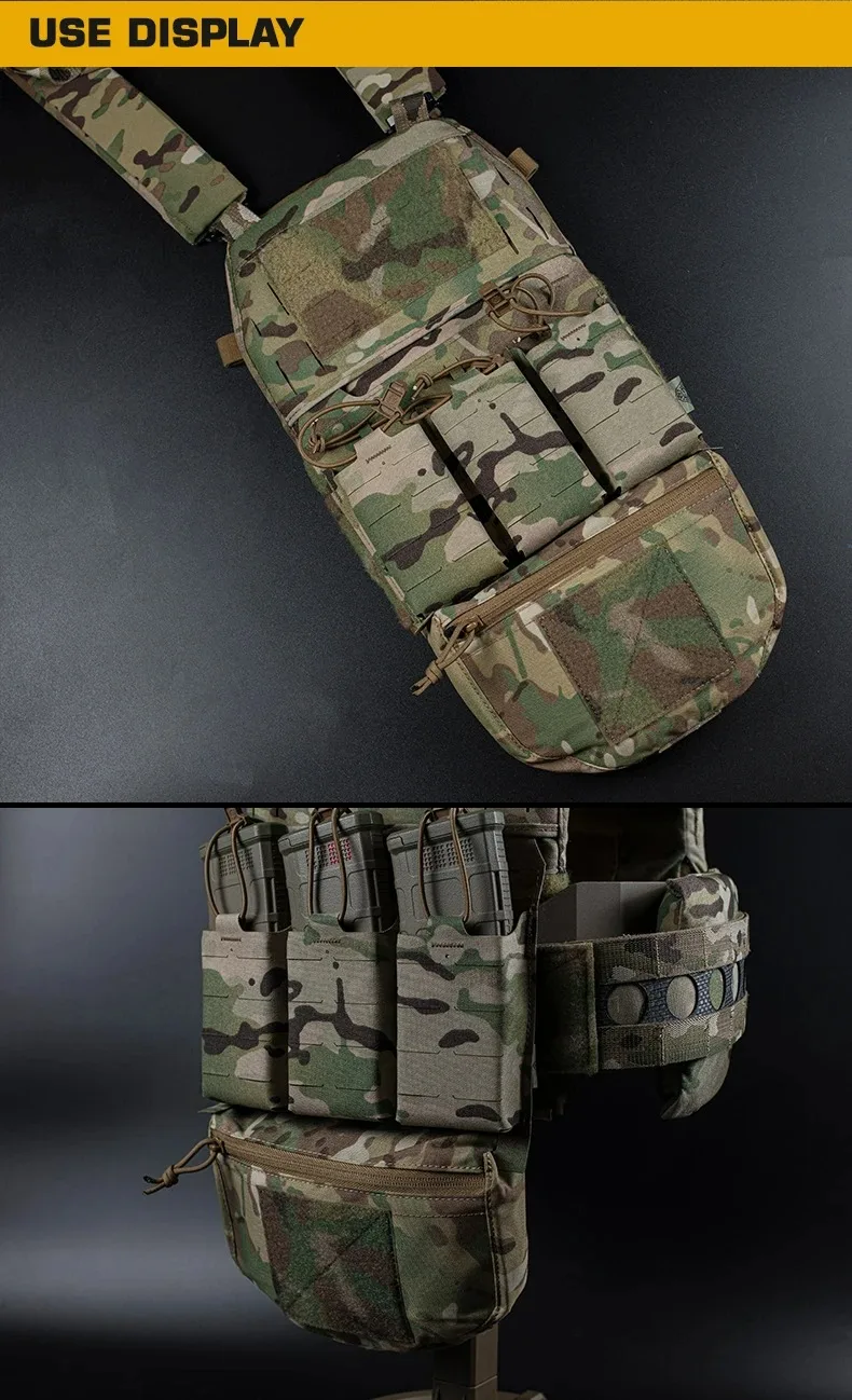 Cordura Fc Drop Pouch Chest Rigs Tactical Vest Bag With Zipper Closure