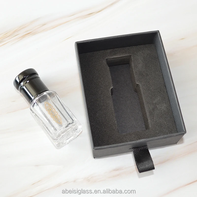 Luxury Custom Logo Perfume Sample Set Packaging Essential Oil Dubai Arabian Oud Attar Bottle Vial Gift Box With Foam Insert