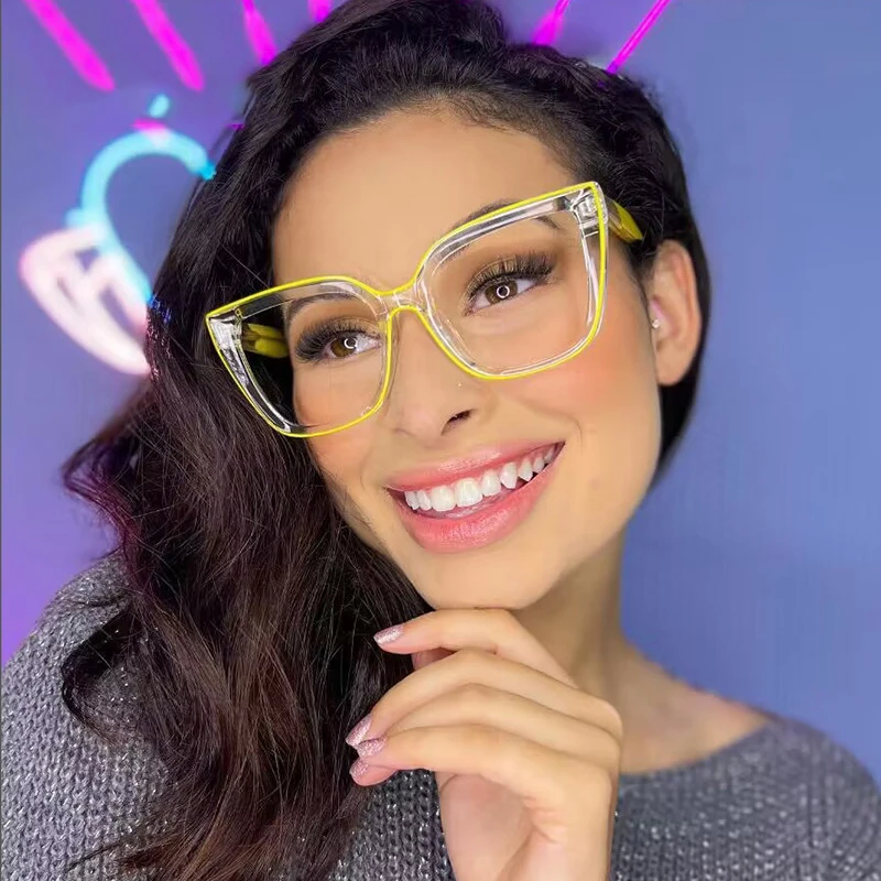 2024 New Trend Candy Color Square Women Glasses High Quality TR90