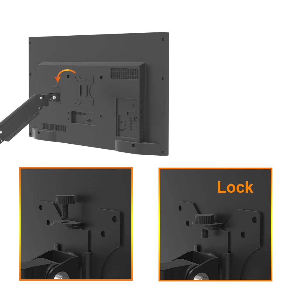 CHARMOUNT Height Adjustable Triple Monitor Arm 3 Three Extended Monitor Stands Desk Mounts