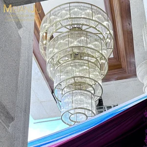 2026 Custom Crystal Glass Luxury Chandelier for Villa Hotel Premium High-End Lighting Grand Mansion Design Project Installation