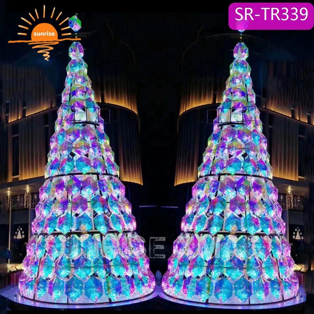 ビッグ　クリスマスツリー　LED ネオン付き　送料別　新品　未開封　巨大　ツリー 巨大な屋外用ユニークな6m、8m、9m、10m、12mのLEDライト装飾付き大型