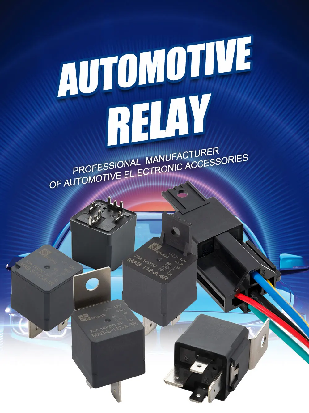 Meishuo Mab Automatic Relay Free Samples Waterproof High Power 12v 24v