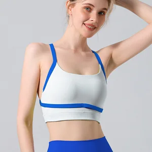 BNICE Ladies Gym Fitness Sports Wear 2 Pcs Athleisure Workout Running Leggings Contract Color Sport Bra Set  Women Yoga Pants