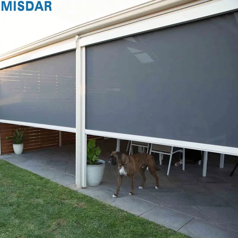 Outdoor-Rollos Sicherheits-Instahut Outdoor-Rollos Ausziehbare Markise  Transparente Rollos fr den Auenbereich