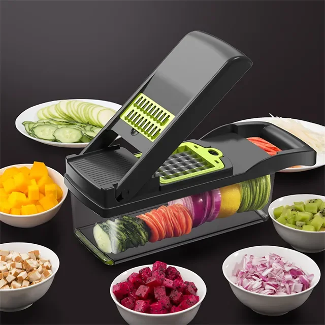 Multifunctional 12 in 1 Vegetable Cutter Slicer Fruit Food Vegetable Grater Slicer Vegetable and Fruit Chopper Machine for Food