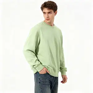 Unisex Men Women Winter 100% Cotton Basic Sweatshirt-Beige Solid Color Digital Printing Daily Casual Comfortable Pullover