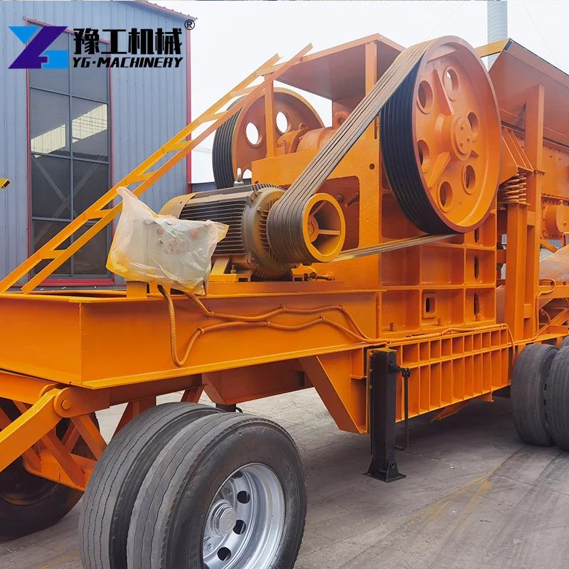 Easy Install Stone Crushing Machine Mini Mobile Jaw Crusher for Limestone Granite Construction Waste