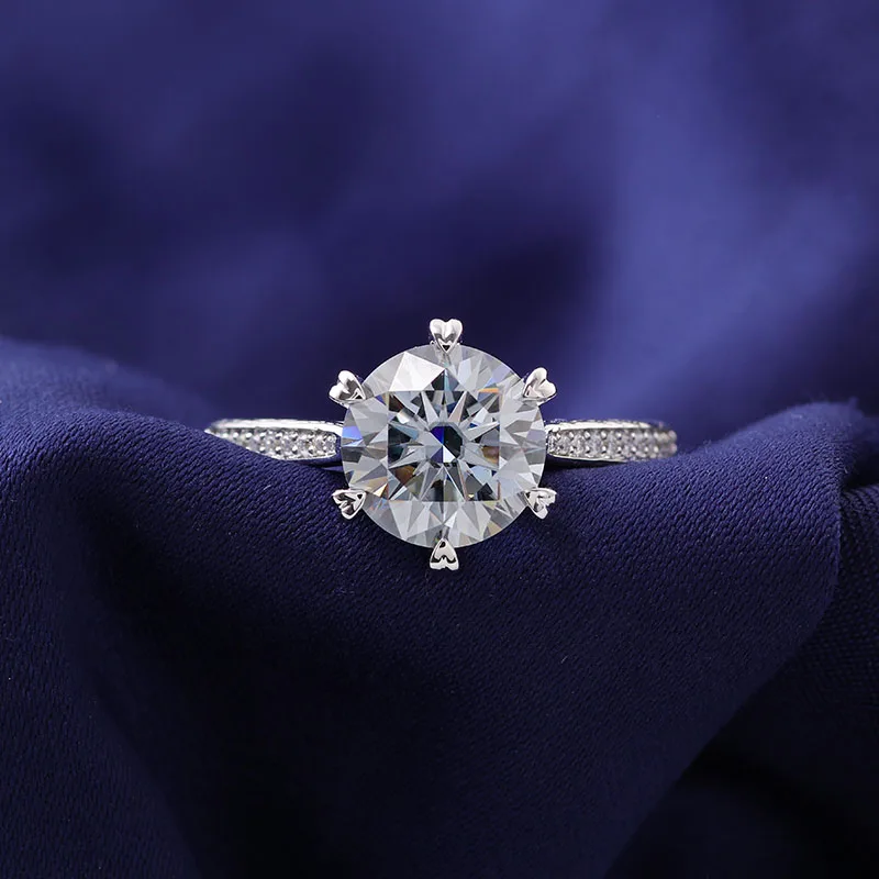 Unique Tree Branch Engagement Ring 9MM Grey Moissanite Promise Ring 14k Gold Tree Branch Shank Dainty Inspired Statement Ring