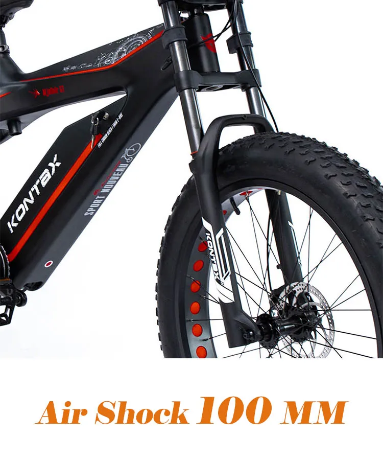 Kontax 20/26 Inch Carbon Fiber Fat Wheel Electric Mountain Bike Cycle