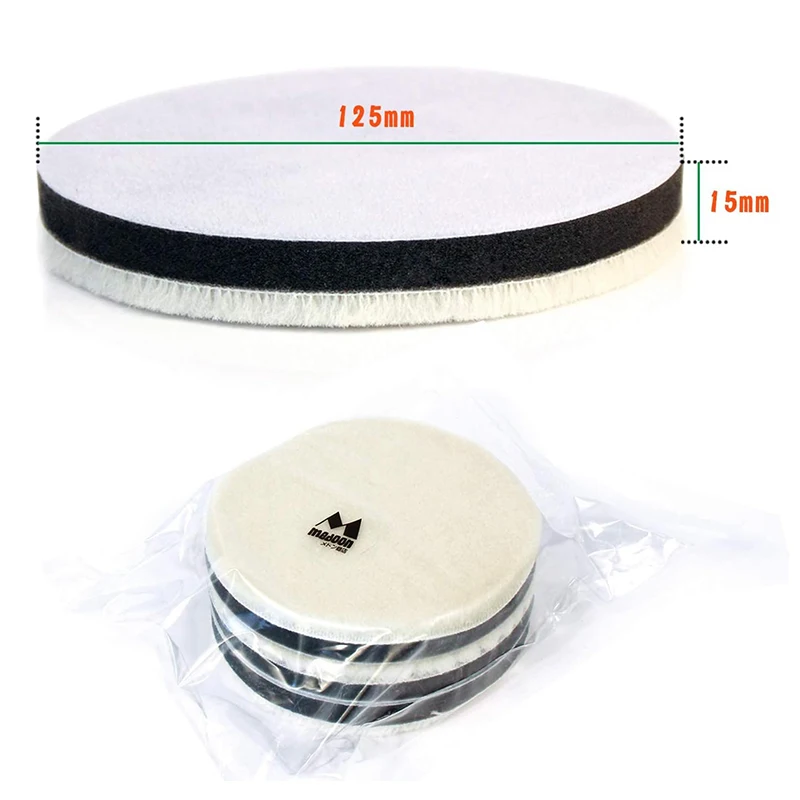Новое поступление 3 шт. круглые 125 мм Мягкие моющиеся полировочные колодки высокой плотности для деталей