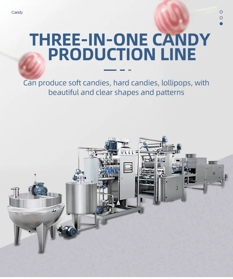 Fully Automatic Soft Gummy Jelly Candy Production Line For Industry