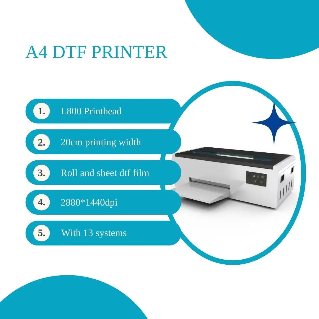 High speed Dtf garment a4 size digital t-shirt printer custom t