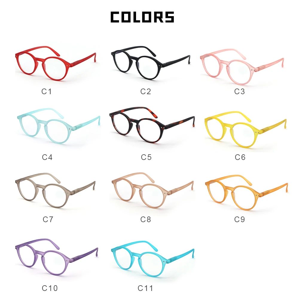 Retro Cheap Round Rubber Soft Finished Frame Spring Hinge Anti Blue Light Blocking Lunettes De Lecture Reading Glasses