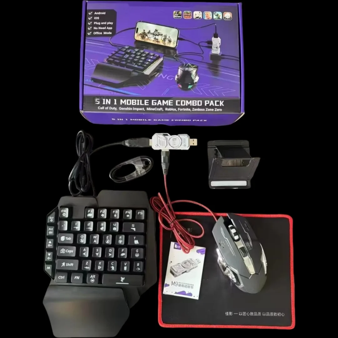 M9 Game Mouse&Keyboard Mechanical Gaming Keyboard & Mouse Converter Adapter for IOS & An aperçu 4