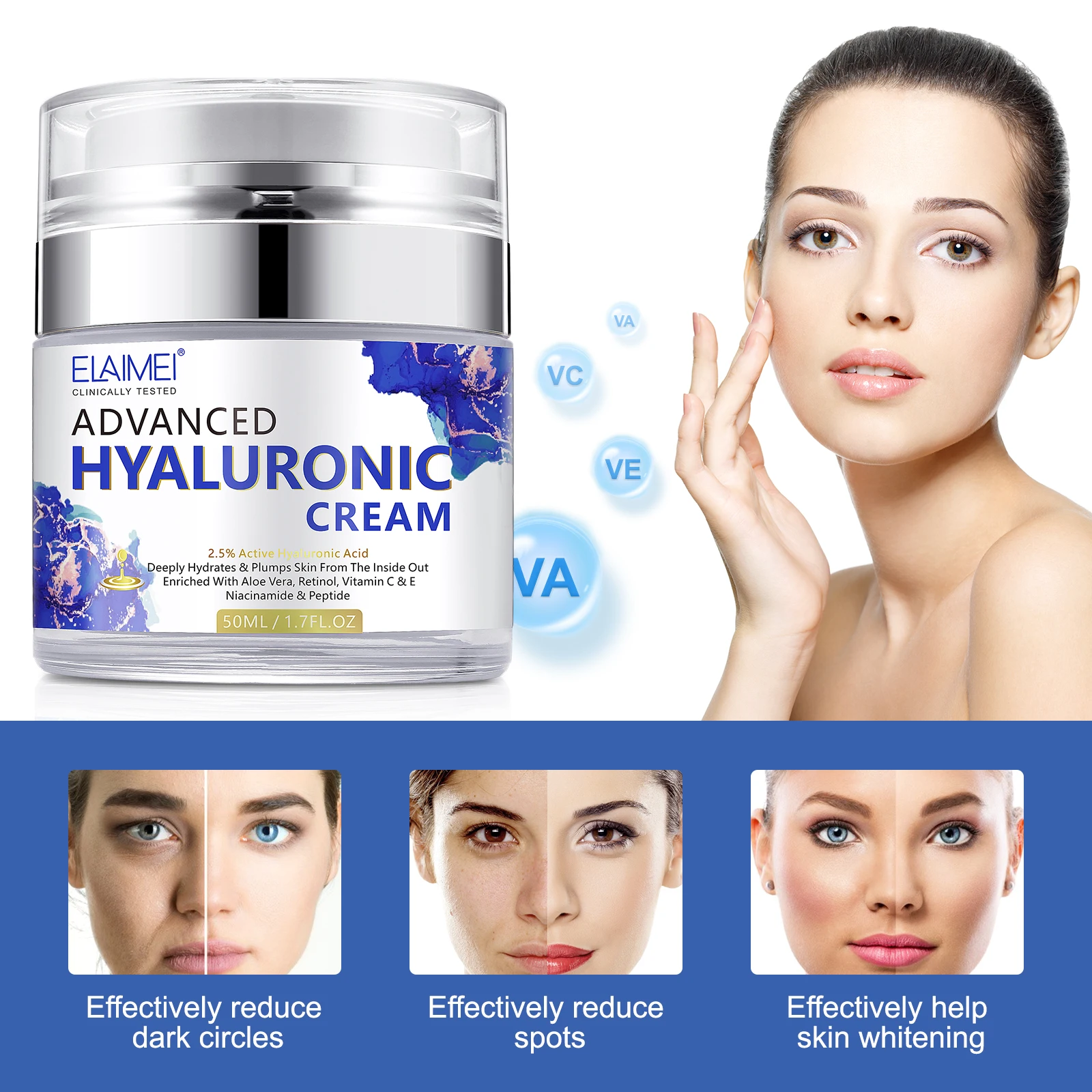 Elaimei Vitamin A Face Cream Anti Aging Wrinkle Day Night Collagen