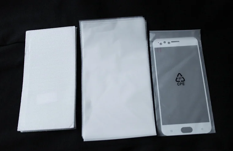 CPE Frosted Flat Pocket Phone Data Cable Milky White Packaging Bag Semi Transparent CPE Frosted Self-adhesive Bag