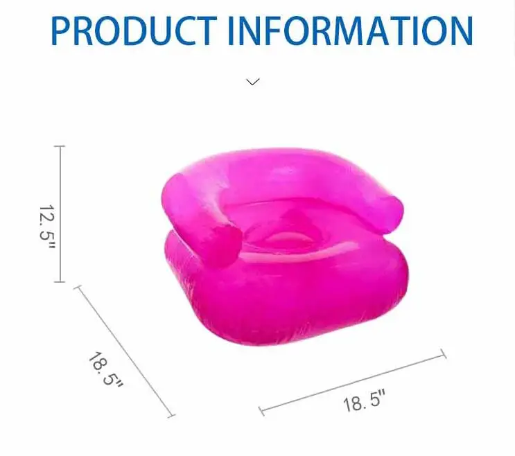 Inflatable Blow Up Bean Bag Beach Lounge Chair Air Sofa For Kids And Adults