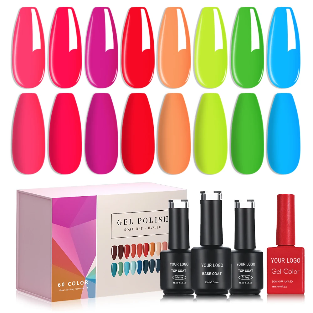 Luxbon Gel-Nagellack Set – 6 Leuchtende Sommerfarben Für Langanhaltenden Glanz