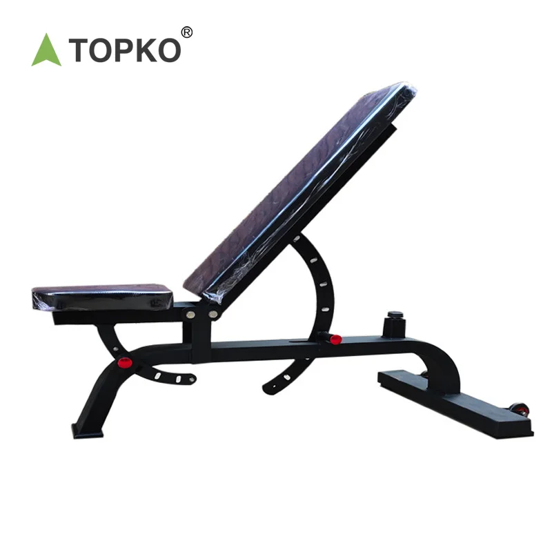 TOPKO Adjustable Foldable Bench Press Workout Gym Exercise Fitness Bench Dumbbell Bench