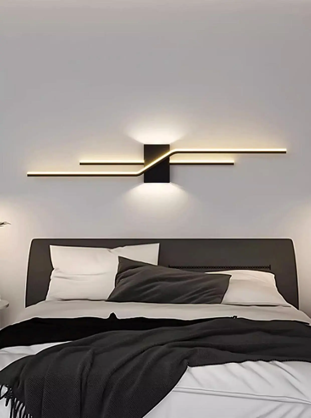 Minimalist Line Nordic Design Creative Decoration Wall Lights Lamp Interior Bedside Colorful Indoor Modern Led Wall Lamps