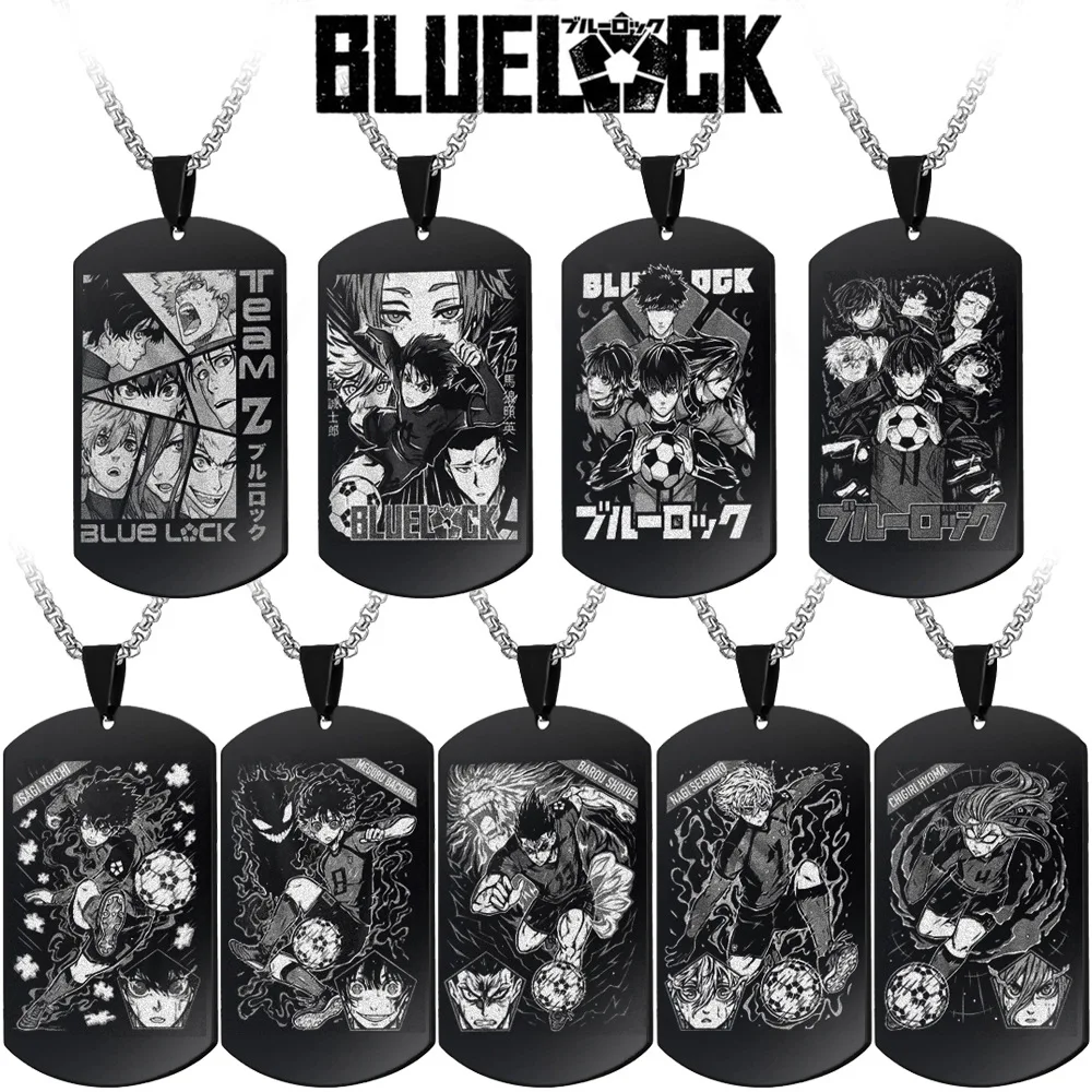 9 Designs New Product Blue Lock Titanium Jewelry Necklaces Order Card ...