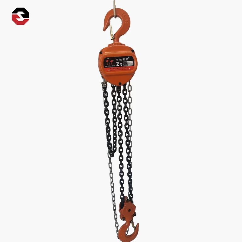 High Quality 10 Ton Hand Chain Construction Hoist Heavy Duty Manual Safety Hook Block
