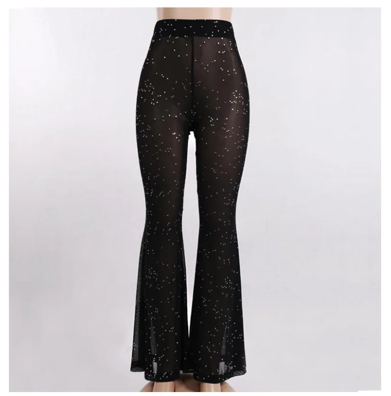 Buy Sequin Mesh Pants,Bell Bottom Pant 