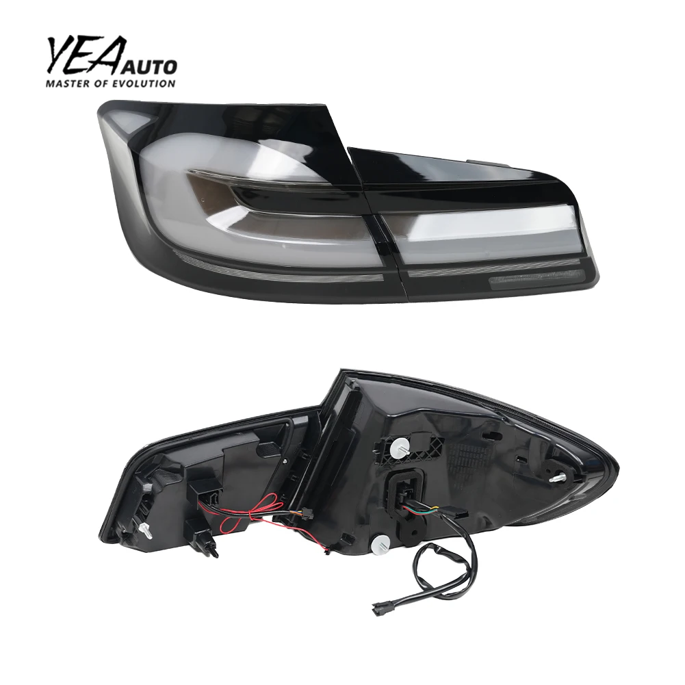 BMW F10 5시리즈 2011-2016년형 전면 LED 후미등 Led 자동차 테일 라이트 F10 액세서리 라이트 스모크 투명 브레이크 램프