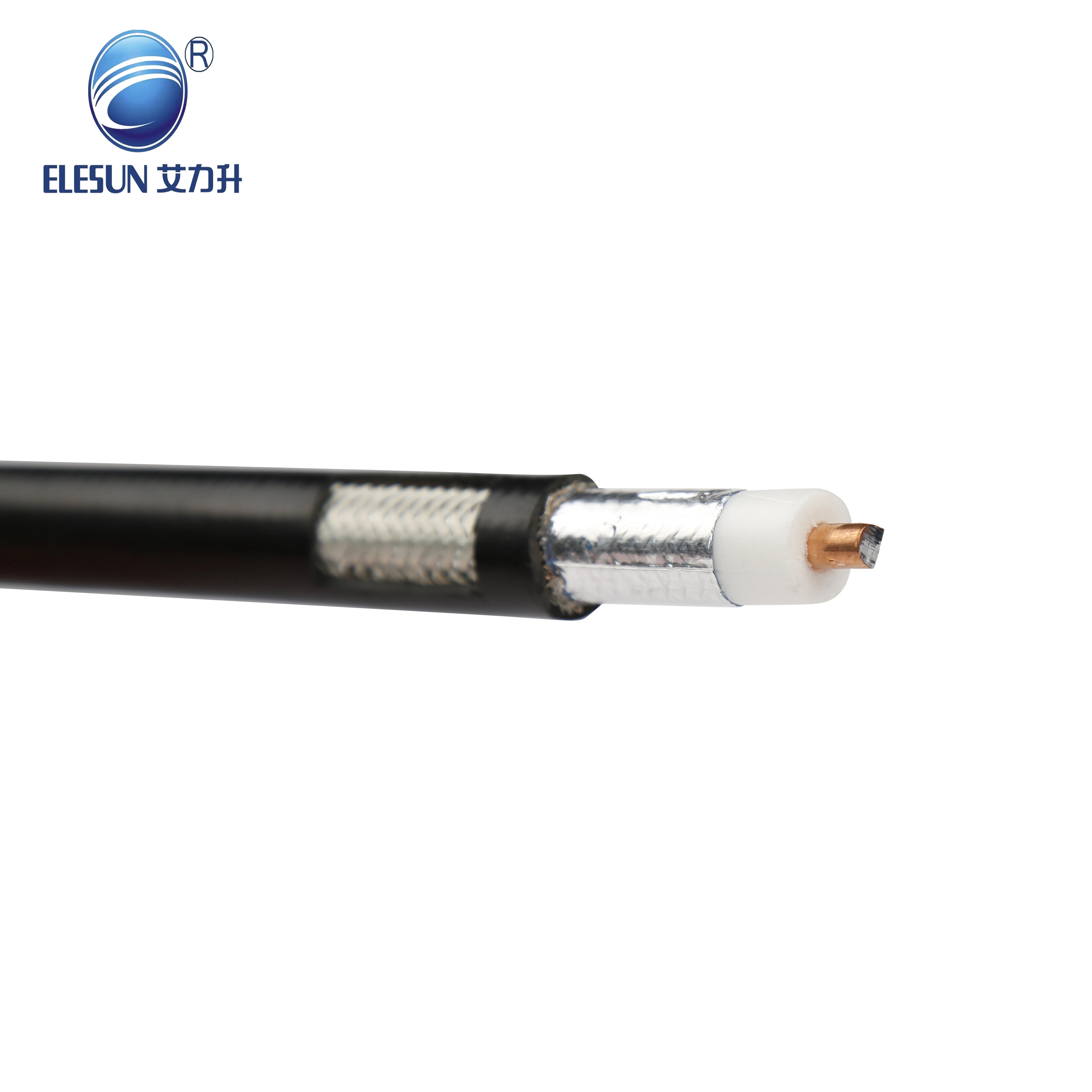 Fabricación de cable coaxial de baja pérdida RF 50D-FB de 9 ohmios para sistema de comunicación