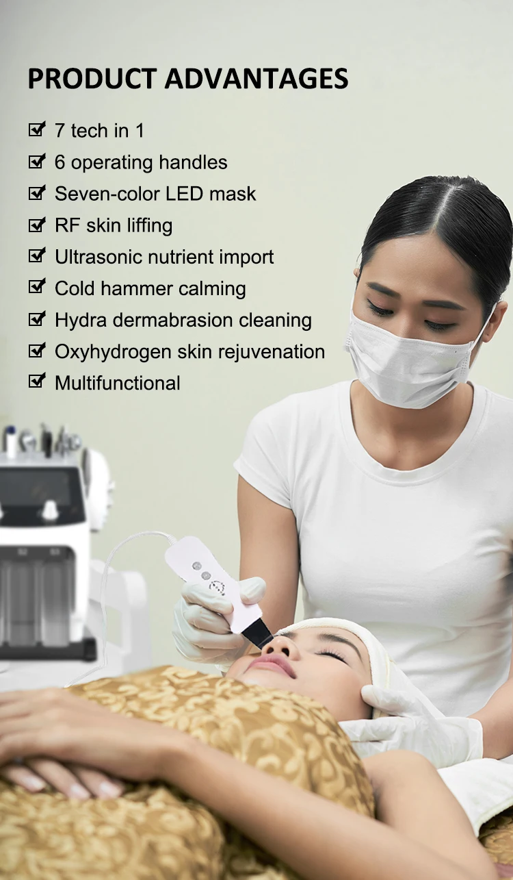Oxygen Hydrafacial Beauty Machine Exfoliating Blackheads Ultrasonic Skin Scrubber