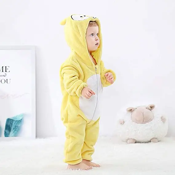 Unisex Baby Hooded Romper Outfits 0-24 Months