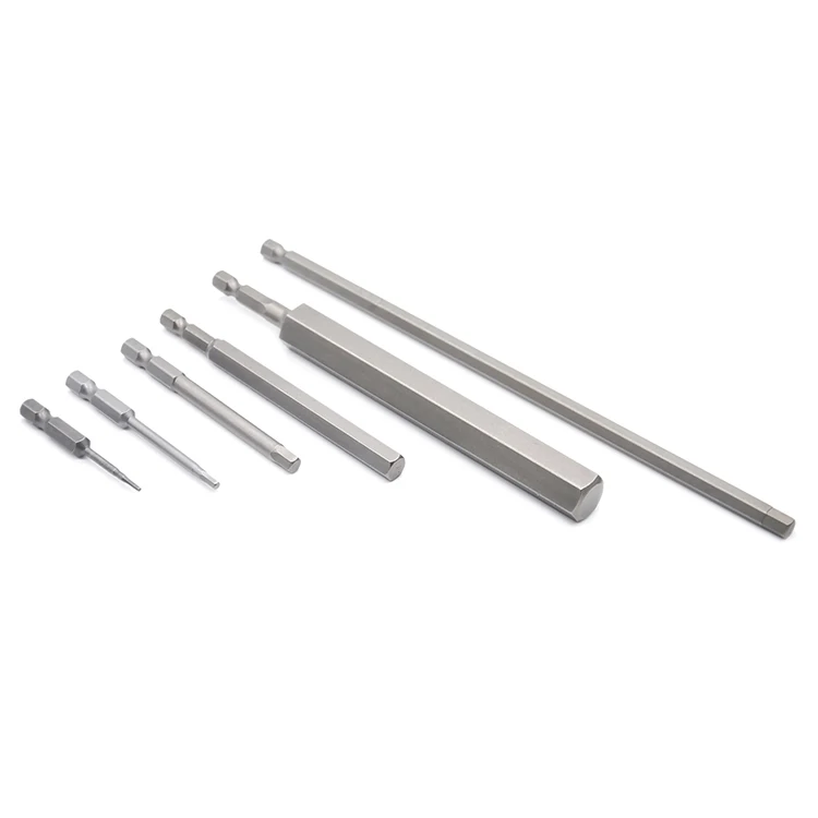 
 Отвертка шестигранная из сплава S2, H1.5, 2, 2,5, 3, 4, 5, 6, 8, 10, 12, 14 мм, длина 50, 65, 75, 100, 150, 200 мм, 1/4 дюйма, с шестигранным хвостовиком  