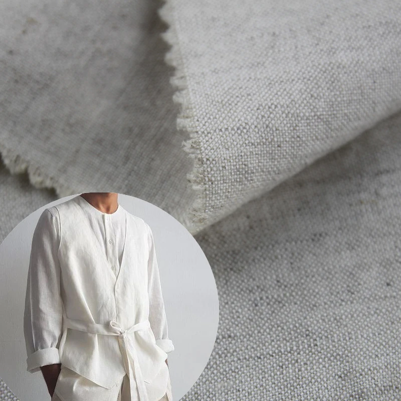 Вуаль ткань овсянка 54 дюйма плетеная полосатая вискоза льняная воздухопроницаемая