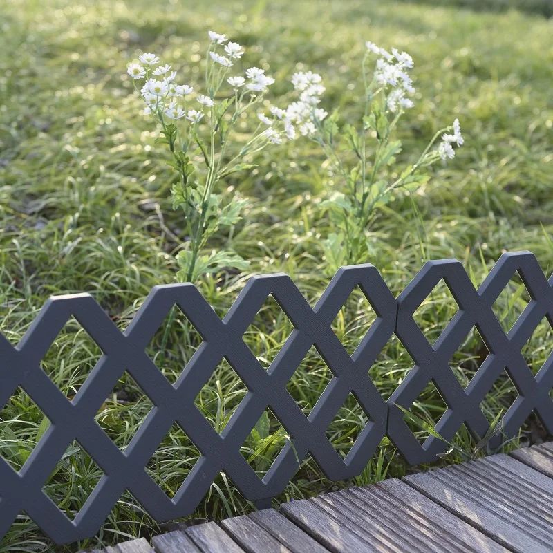 Great Ideas Set of 4 Mini Garden Mesh Fence Panels Plastic Lawn Edging for Plant Borders and Flowerbeds