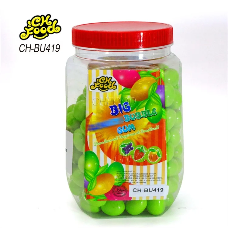 Manufacturer Wholesale Hot Selling Fruit Shape Big Jujube / Chinese Date Bubble Gum in Jar