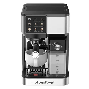 Semi- Automatic Touch Screen Intelligent Coffee Machine for Household Latte Americano Espresso Coffee Machine With Milk Tank
