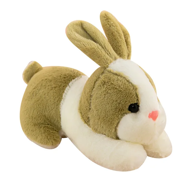 Wholesale of creative simulation rabbit plush toy dolls cute colored rabbit cloth dolls directly sold by manufacturers